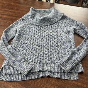 American Eagle Outfitters purple & gray marled cowl neck sweater size XS